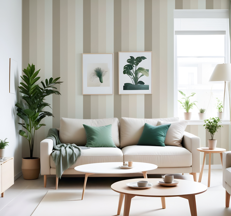 Pozadina okomite pruge bež nijanse - TenStickers