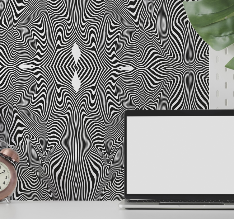 3d efekt zebra tapeta - TenStickers