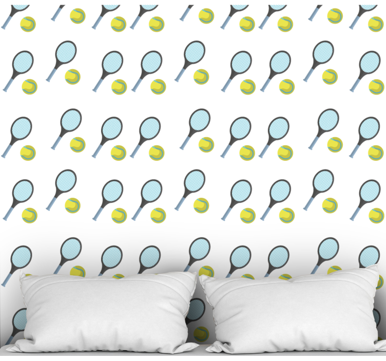 Prilagođene pozadine teniski reketi i loptice - TenStickers