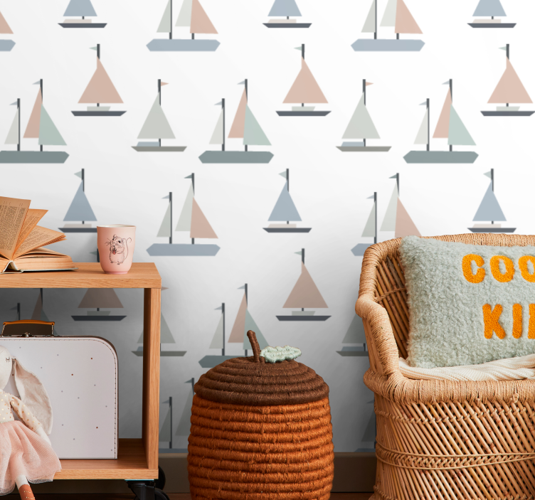 Prilagođene pozadine uzorak jedrilica - TenStickers