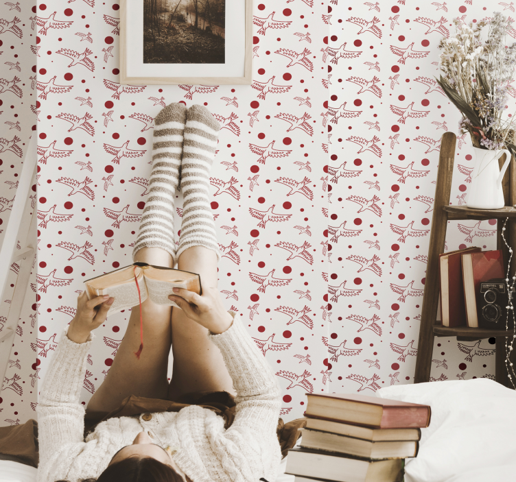 Ptice tekstura životinjske pozadine - TenStickers