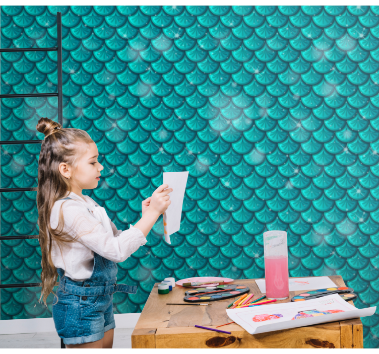 Sirena plava vaga 3d pozadina - TenStickers