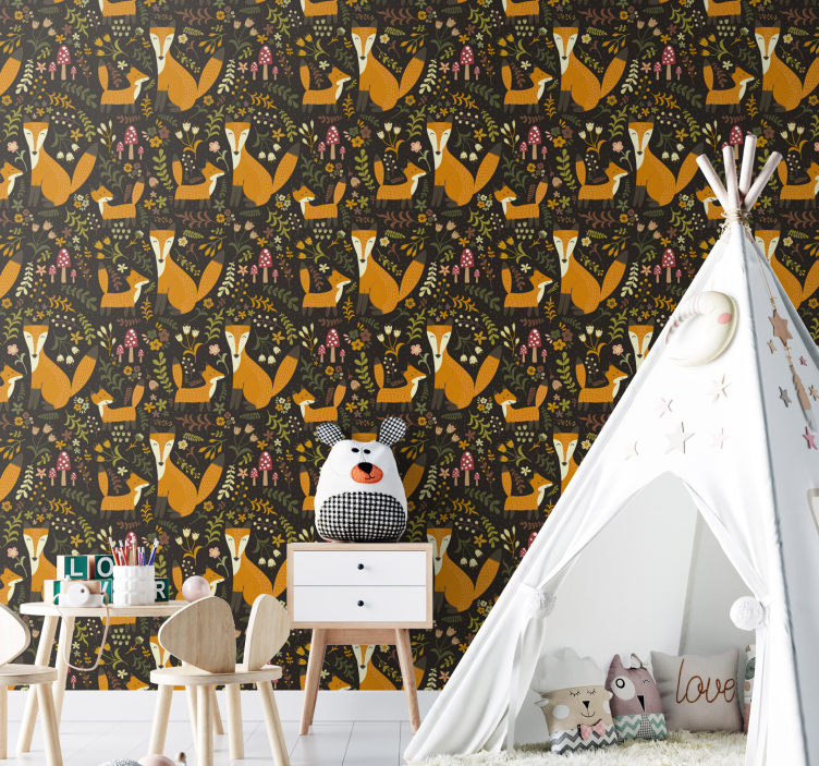 Slatka fox životinja pozadina - TenStickers