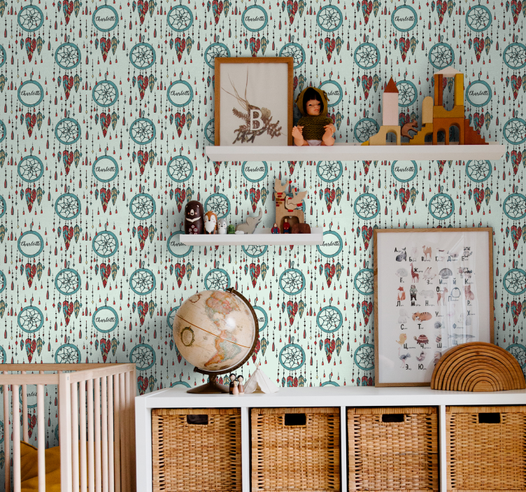 Dječje tapete s imenom hvatač snova - TenStickers