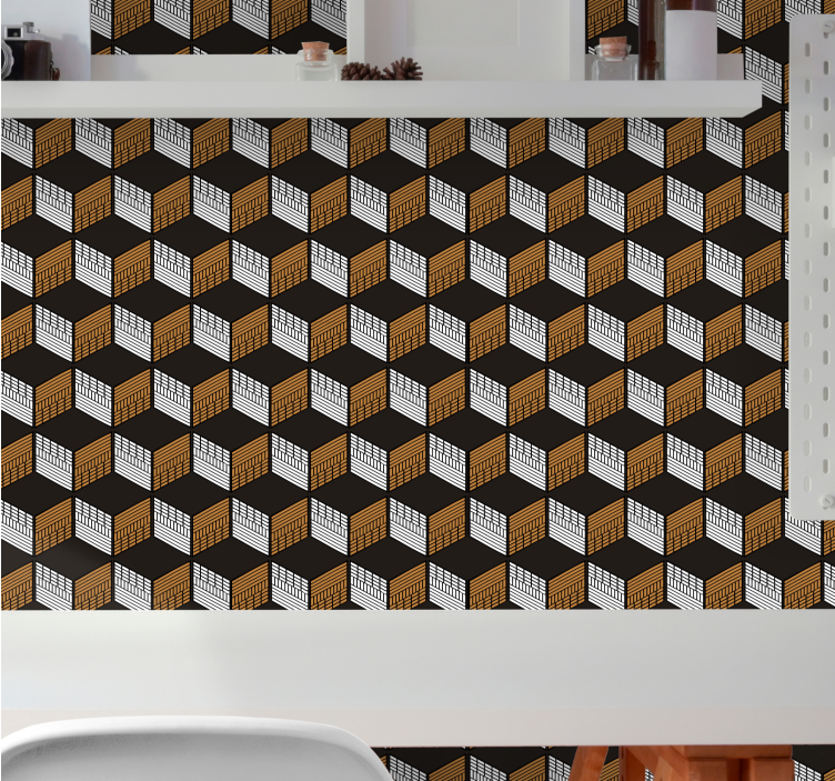 Kvadratna tapeta s geometrijskim uzorkom - TenStickers