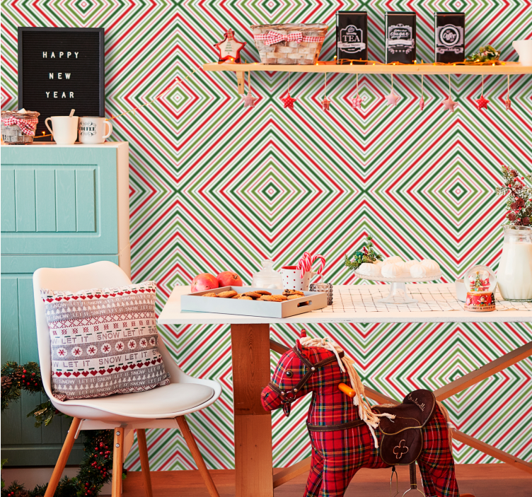 Tapete za zid božić svečane trgove - TenStickers