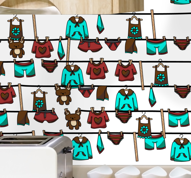 Tapete sa životinjama tema medvjeda za pranje rublja - TenStickers