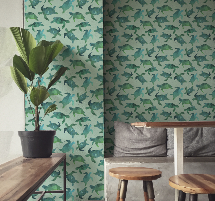 Tapete sa životinjama uzorak morskih kornjača - TenStickers