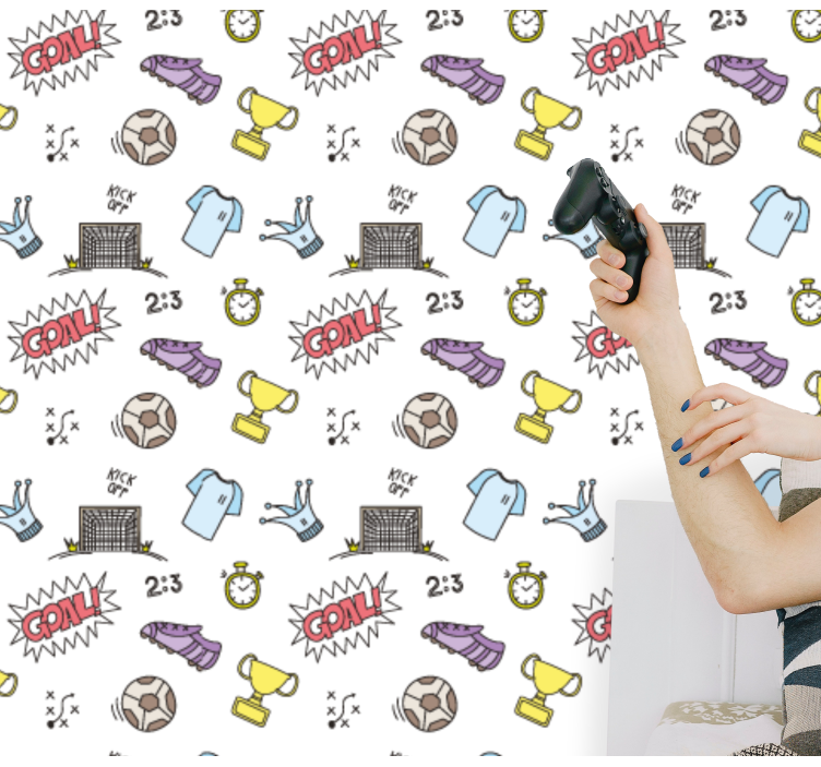 Tapete za dječju sobu nogometno zabavna tema - TenStickers