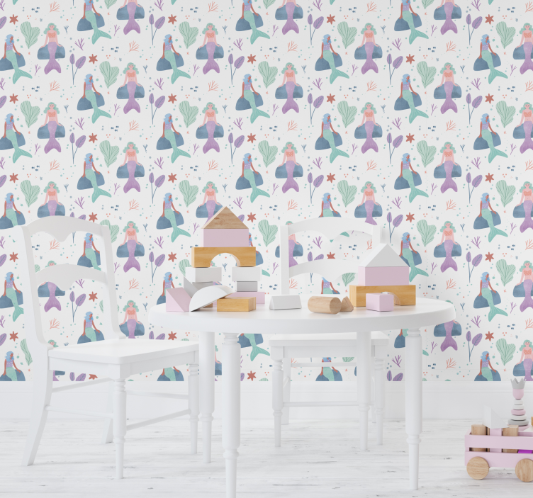 Zidne tapete za dječju sobu sirena fantazija - TenStickers