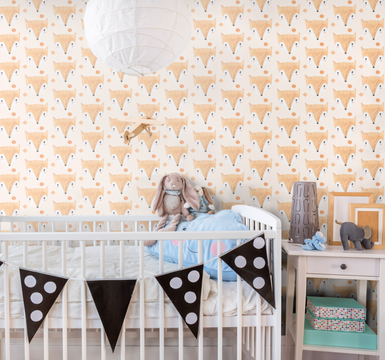 Zidne tapete za dječju sobu ručno oslikana lisica - TenStickers