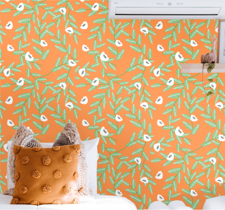 Tapete za zid Cvijeće botanički sastav lišća - TenStickers