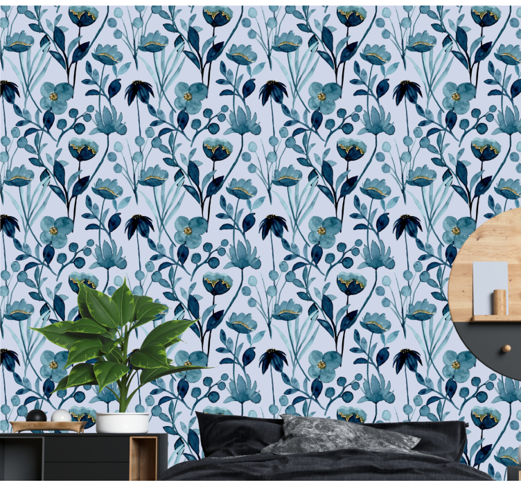 Tapete za zid Cvijeće cvjetna botanička elegancija - TenStickers