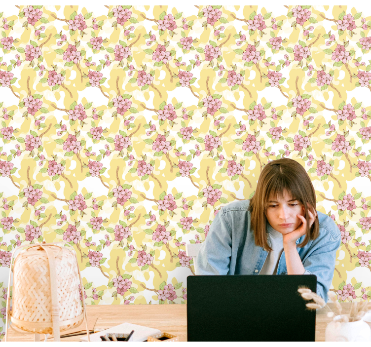 Tapete za zid Cvijeće cvjetna kaskada - TenStickers