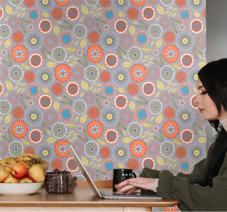 Tapete za zid Cvijeće cvjetni prasak - TenStickers