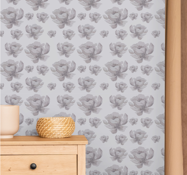 Tapete za zid Cvijeće jednobojno cvijeće - TenStickers