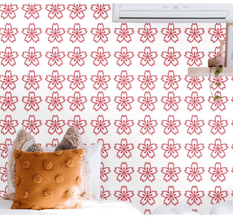 Tapete za zid Cvjetni cvjetna simetrija - TenStickers