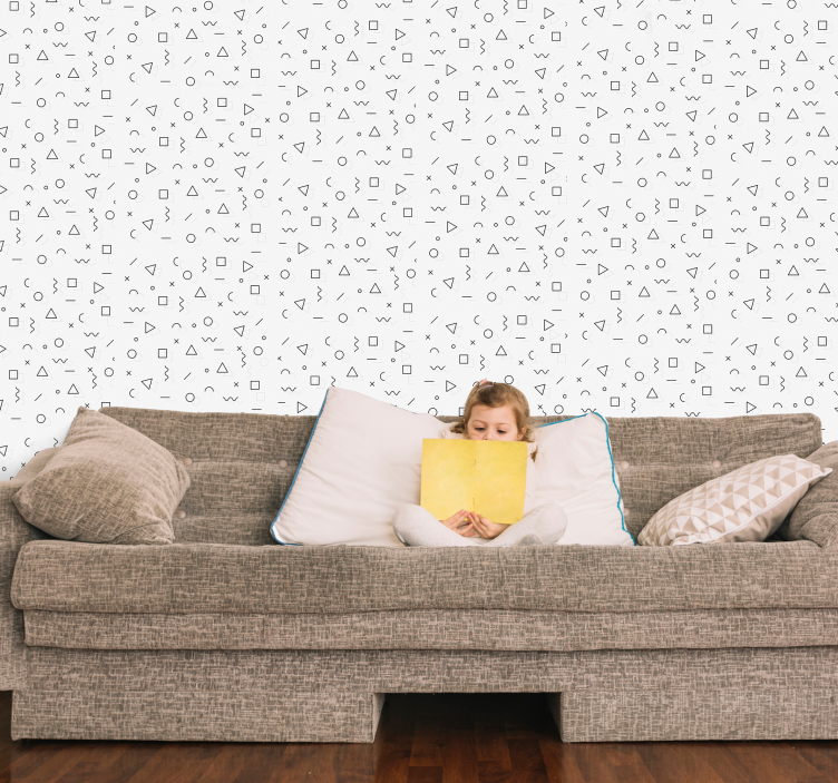 Tapete za zid Geometrijski dizajn minimalističkih oblika - TenStickers