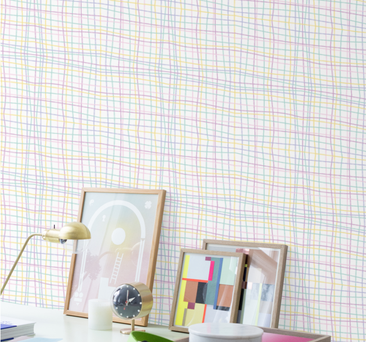 Tapete za zid Geometrijski provjereni raspored rešetki - TenStickers