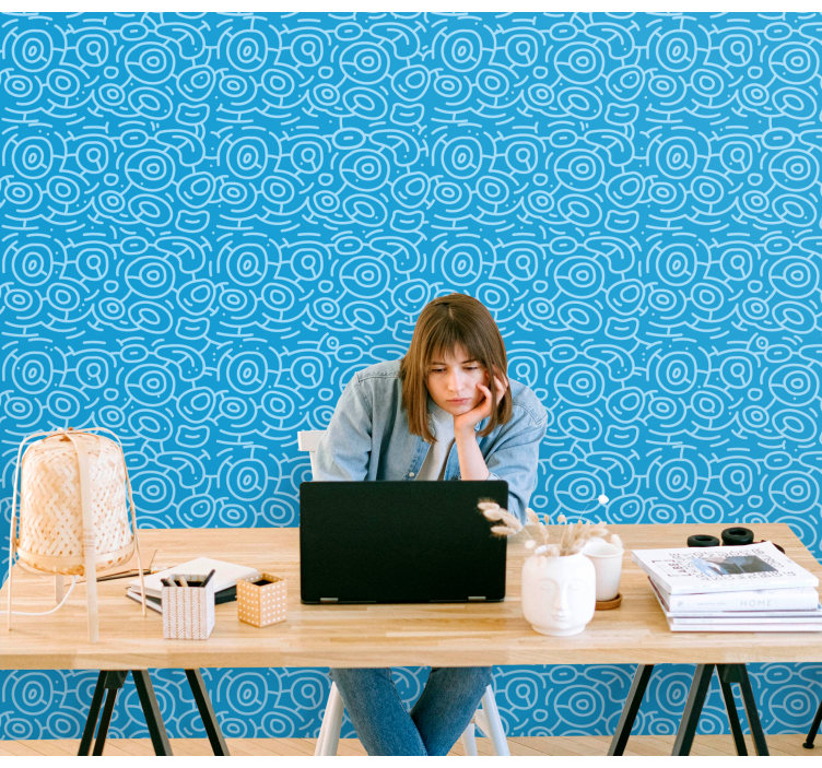 Tapete za zid Geometrijski spiralni geometrijski uzorak - TenStickers