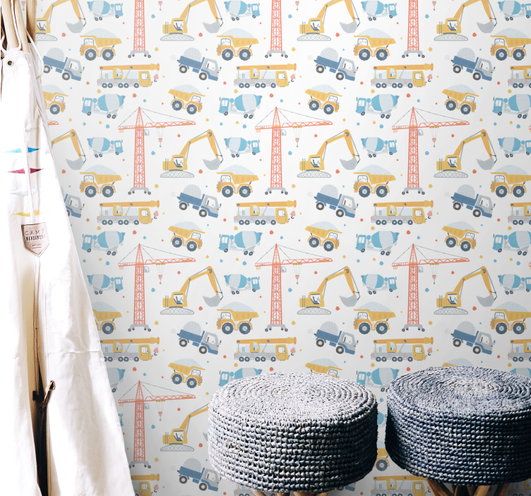 Zidne tapete za dječju sobu motivi gradnje - TenStickers