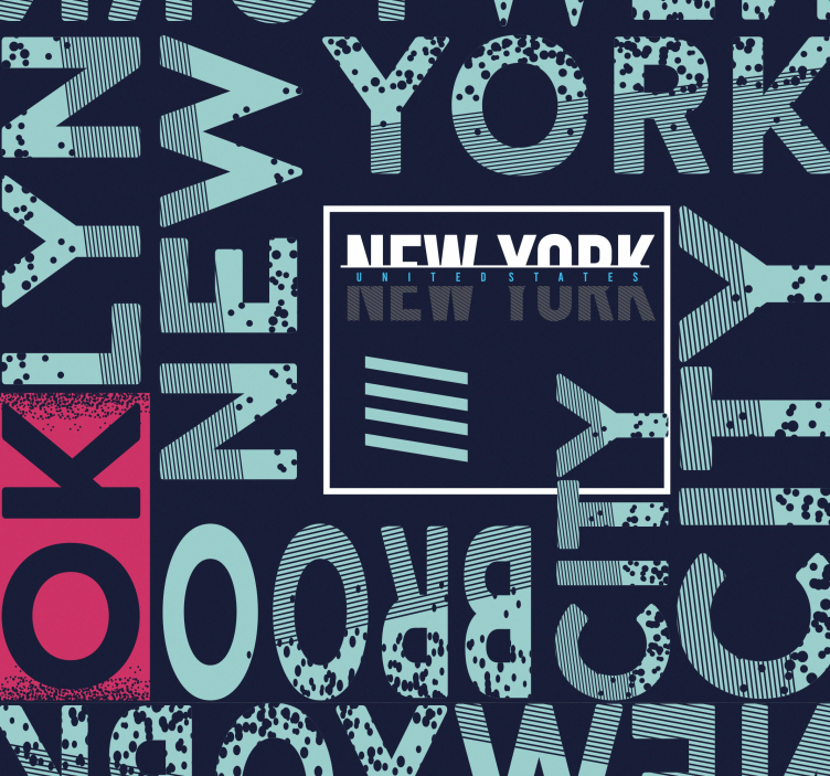 New york tapeta urbana tipografija - TenStickers