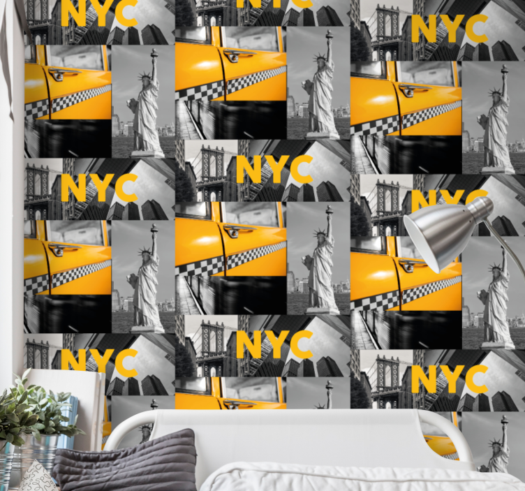 Tapete za zid grada i zemlje urbani kolaž - TenStickers