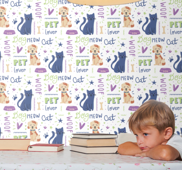 Tapete sa životinjama uzorak ljubitelja kućnih ljubimaca - TenStickers
