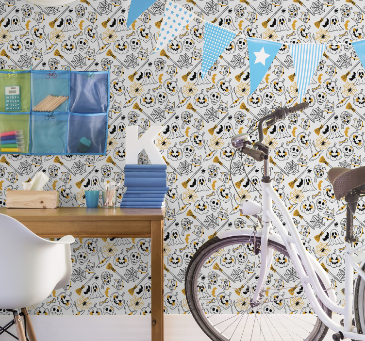 Tapete za zid Noć vještica zbirka sablasnih ikona - TenStickers