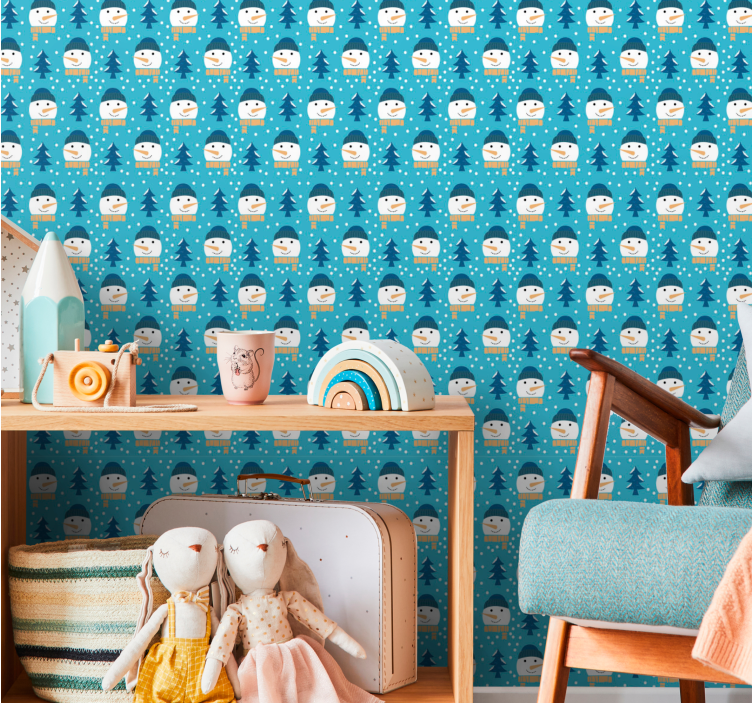 Tapete za zid Nordijski nordijski snježni pejzaž - TenStickers