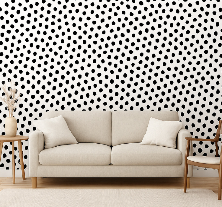 Tapete za zid pas crno-bijeli dalmatinac - TenStickers