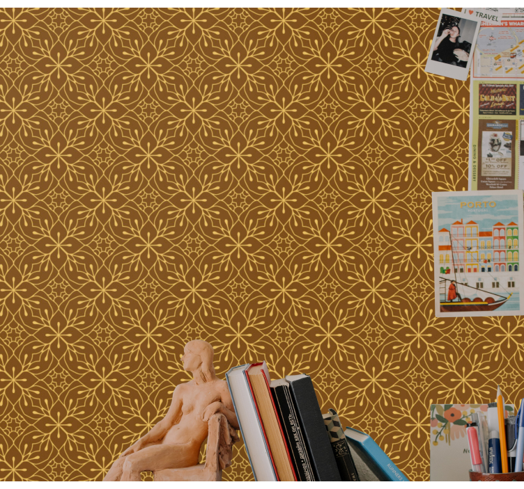 Tapete za zid pločice geometrijski cvjetni - TenStickers