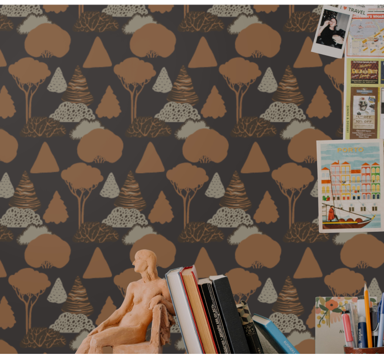 Tapete za zid Priroda silueta šume - TenStickers