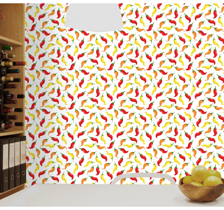 Tapete za zid Priroda uzorak čili papričice - TenStickers