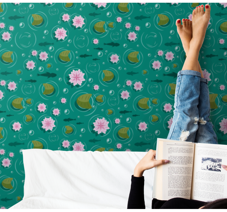 Tapete za zid Priroda vodeni cvjetovi - TenStickers