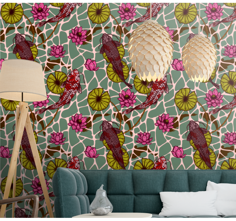 Tapete za zid  riba motiv koi ribnjaka - TenStickers