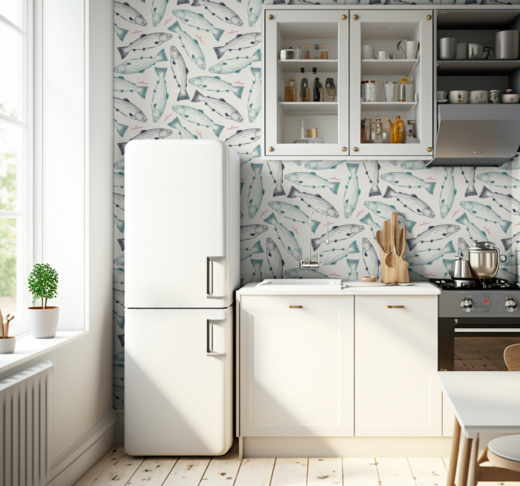 Tapete za zid  riba motiv lososa - TenStickers