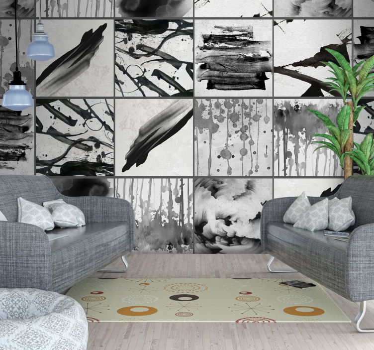 Tapete za zid Sažetak apstraktne mrlje od tinte - TenStickers