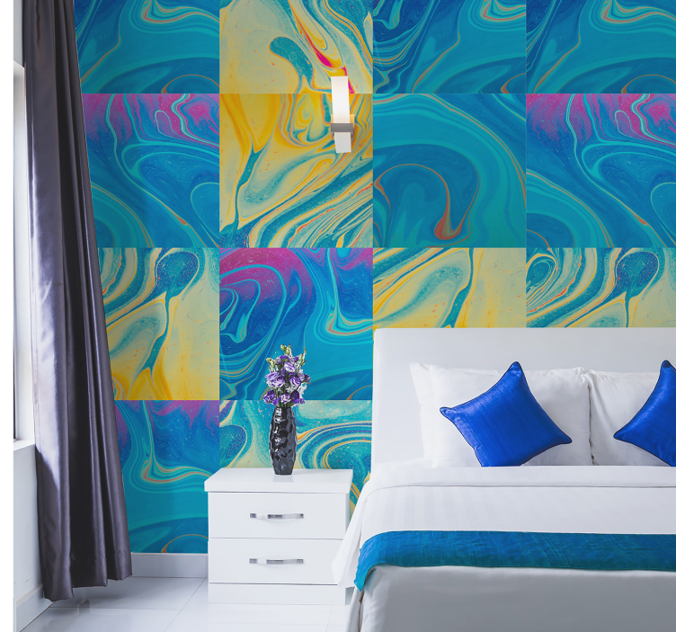 Tapete za zid Sažetak mramorirani vrtlozi - TenStickers