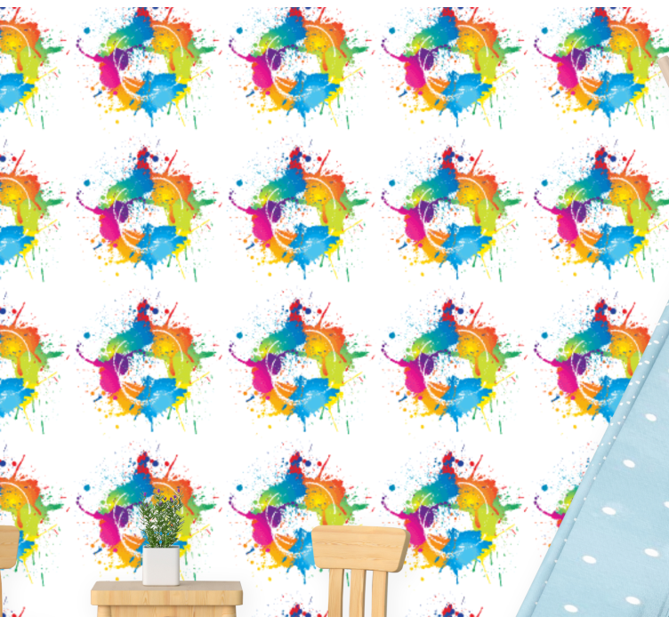 Tapete za zid Umjetnost efekt prskanja boje - TenStickers