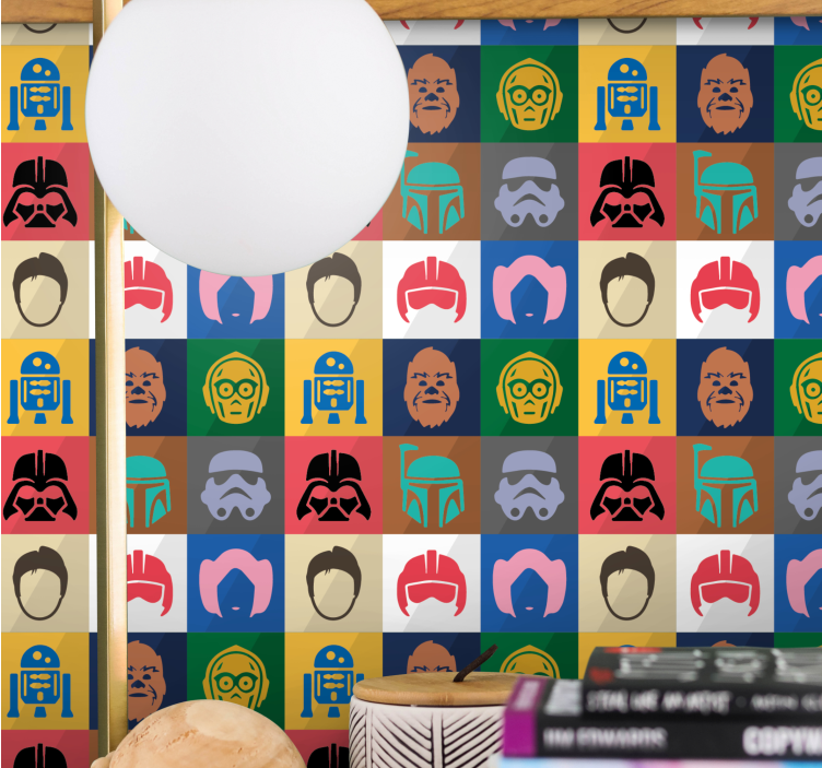 Tapete za zid Umjetnost ikonska mreža likova - TenStickers