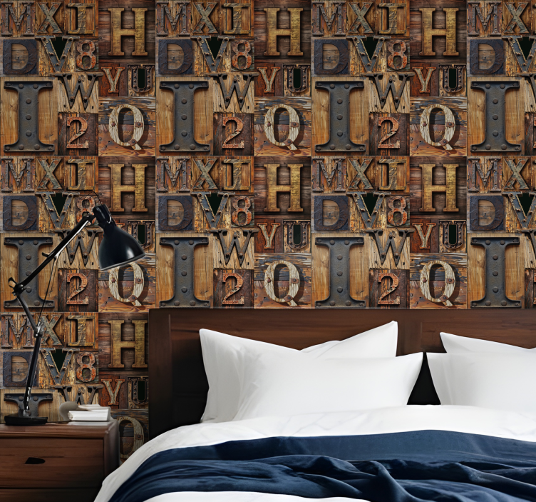 Tapete za zid Utiskivanje slova 3d efekt - TenStickers