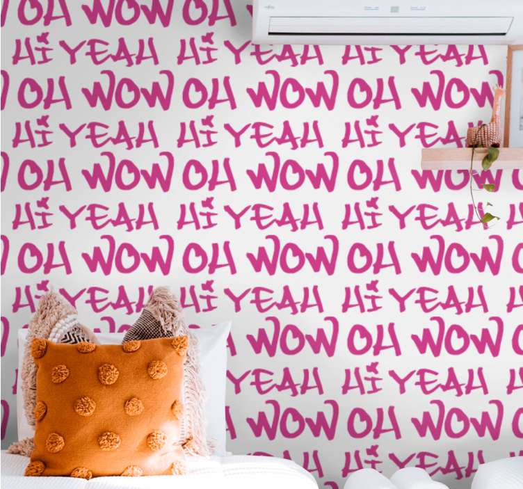 Tapete za zid Utiskivanje slova izražajno oblikovanje fraze - TenStickers