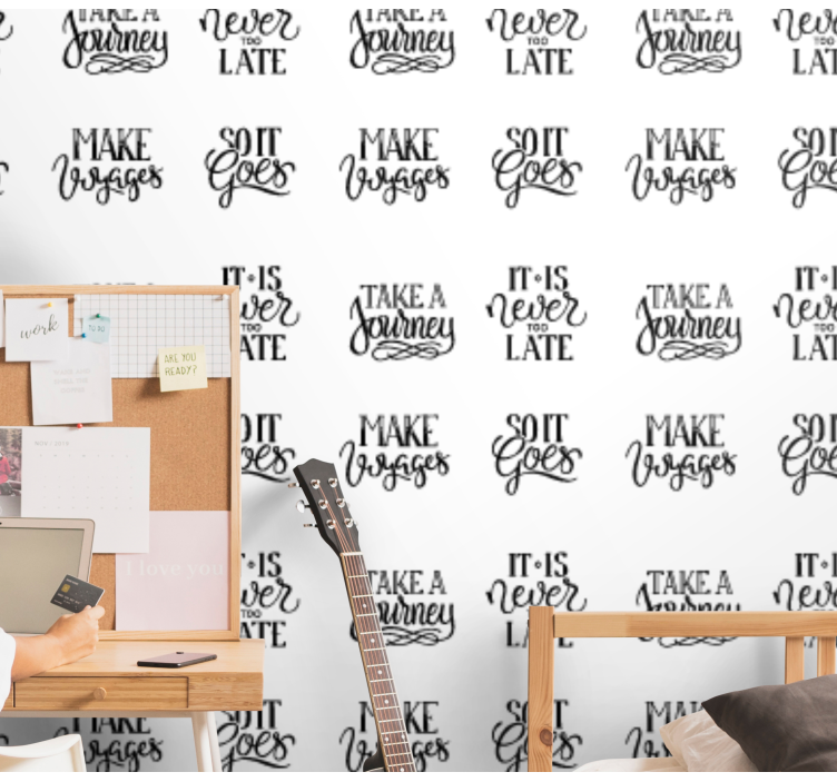 Tapete za zid Utiskivanje slova motivacijski citati - TenStickers