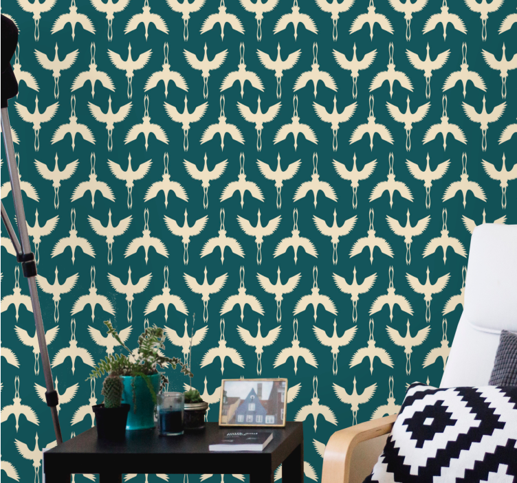 Tapete za zid Ptice elegantni bež dizajni - TenStickers