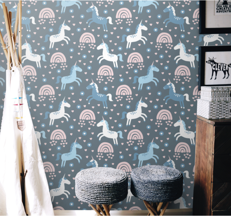 Tapete za zid  životinjske motiv duginih žirafa - TenStickers