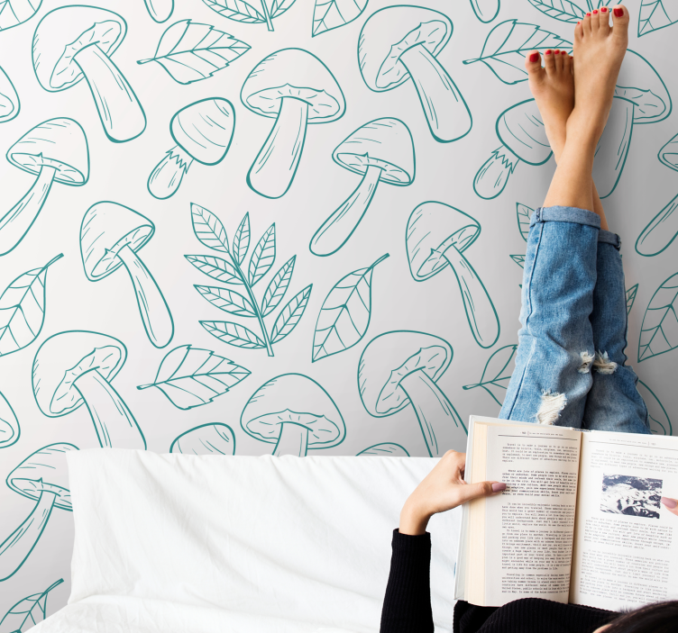 Tapete za zid  životinjske obrisi gljiva - TenStickers