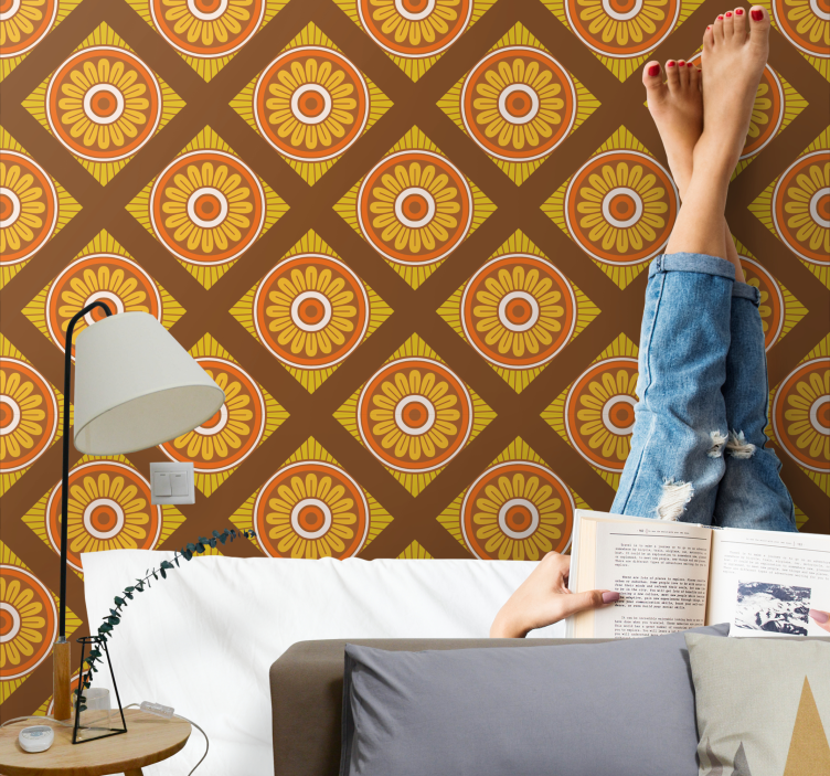 Točke 70-ih okomite pruge mrljaste pozadine - TenStickers