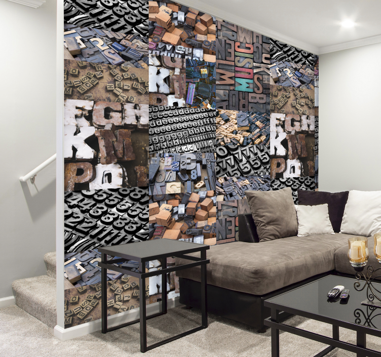 Vintage slova pozadina - TenStickers