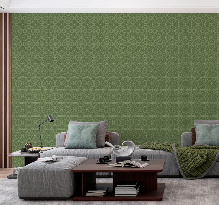 Tapete za zid barokni minimalistički uzorak damasta - TenStickers